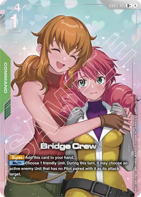 Bridge Crew R+ GD03-105 Gundam card from Steel Requiem