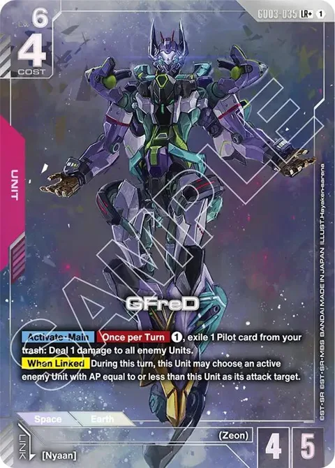 GFreD LR+ GD03-035 Gundam card from Steel Requiem