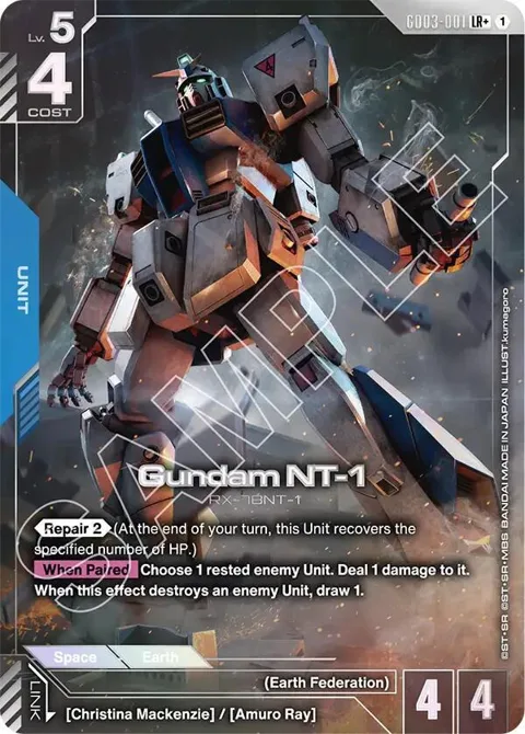 Gundam NT-1 LR+ GD03-001 Gundam card from Steel Requiem