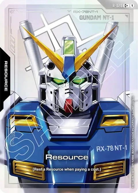 Resource C+ R-020 Gundam card from Steel Requiem