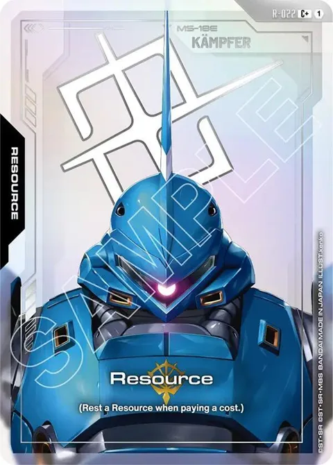 Resource C+ R-022 Gundam card from Steel Requiem