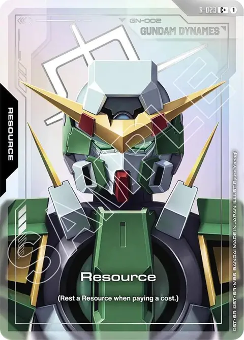 Resource C+ R-023 Gundam card from Steel Requiem