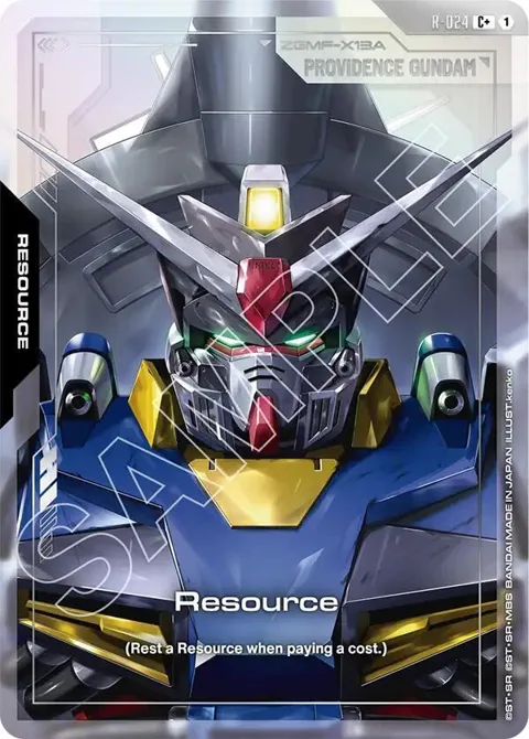 Resource C+ R-024 Gundam card from Steel Requiem