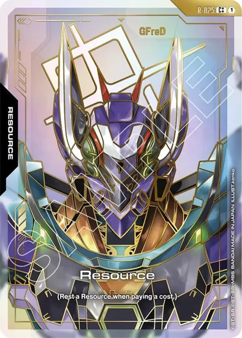 Resource C++ R-025 Gundam card from Steel Requiem