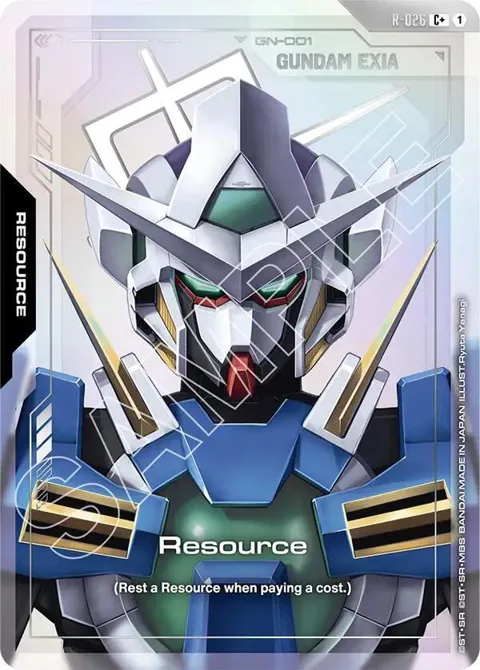 Resource C+ R-026 Gundam card from Steel Requiem