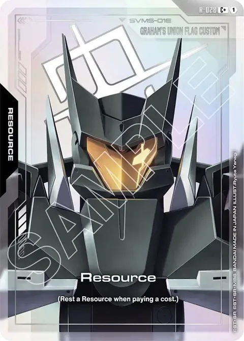 Resource C+ R-028 Gundam card from Steel Requiem