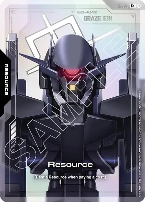 Resource C+ R-029 Gundam card from Steel Requiem