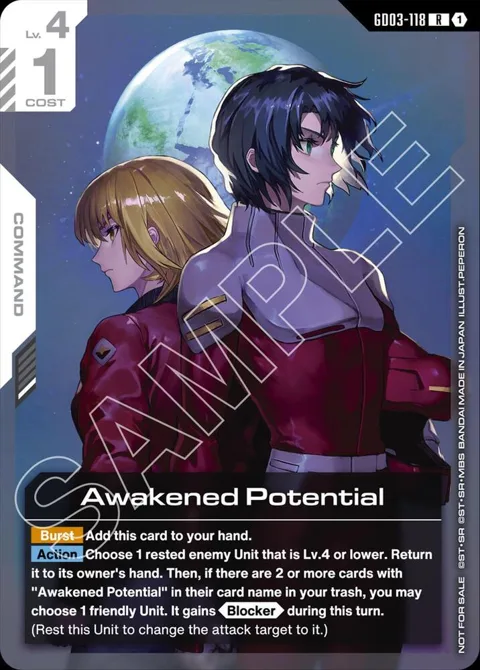 Awakened Potential Newtype Challenge 2026 Mission 1 GD03-118 Gundam card from Gundam Promotional Cards