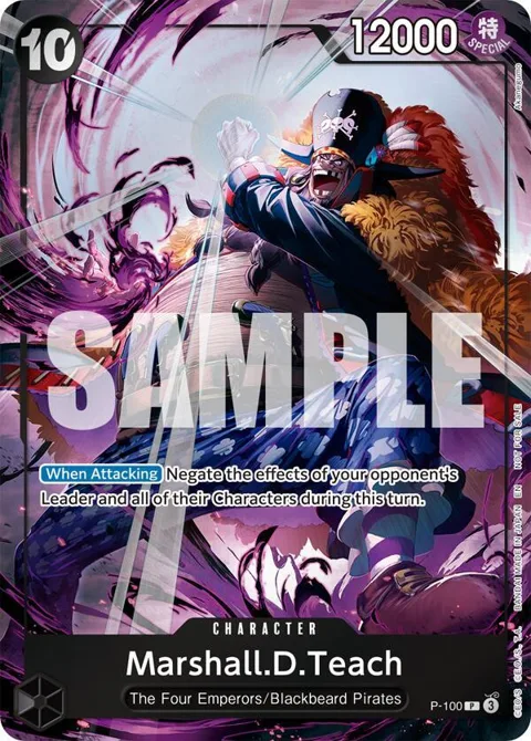 Marshall.D.Teach Event Pack Vol. 8 P-100 One Piece card from One Piece Promotion Cards
