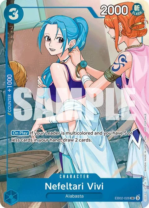 Nefeltari Vivi EB02-026 EB03-04 One Piece card from Extra Booster: One Piece Heroines Edition