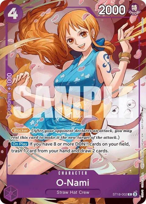 O-Nami Dash Pack ST18-002 One Piece card from Extra Booster: One Piece Heroines Edition