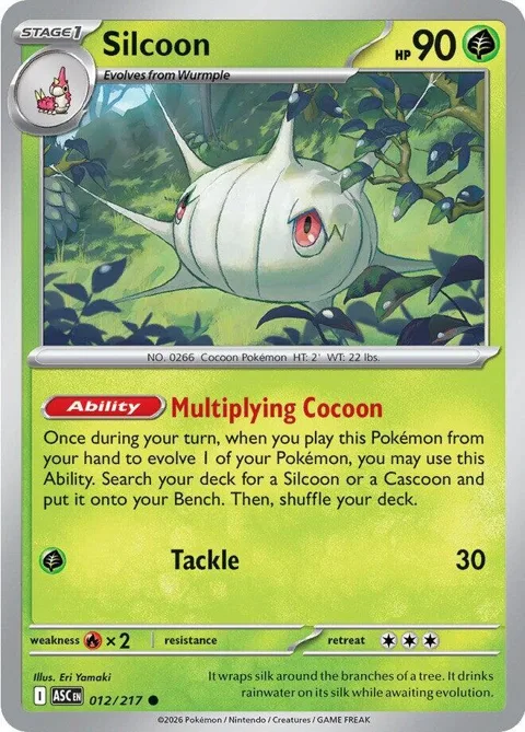Silcoon #012/217 Pokémon card from Ascended Heroes