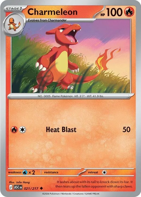 Charmeleon #021/217 Pokémon card from Ascended Heroes