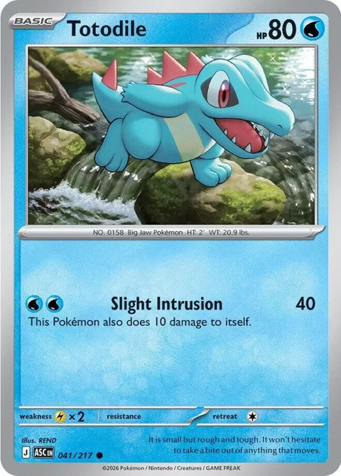 Totodile #041/217 Pokémon card from Ascended Heroes