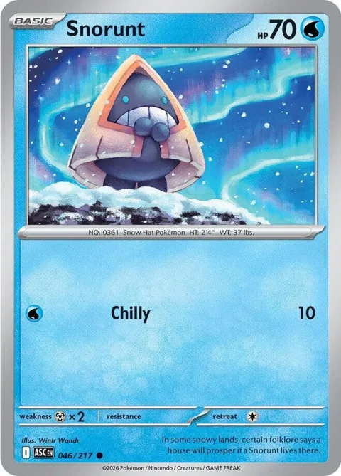 Snorunt #046/217 Pokémon card from Ascended Heroes
