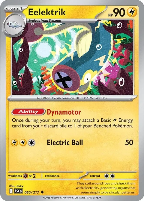 Eelektrik #060/217 Pokémon card from Ascended Heroes