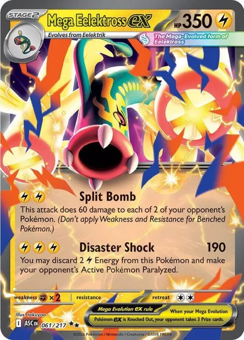 Mega Eelektross ex #061/217 Holofoil Pokémon card from Ascended Heroes