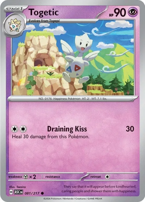 Togetic #081/217 Pokémon card from Ascended Heroes