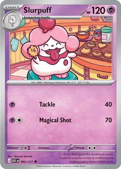 Slurpuff #094/217 Pokémon card from Ascended Heroes