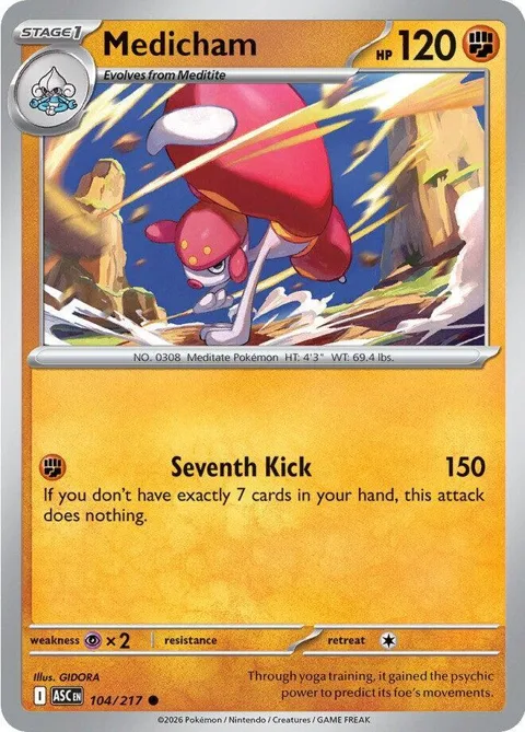 Medicham #104/217 Pokémon card from Ascended Heroes