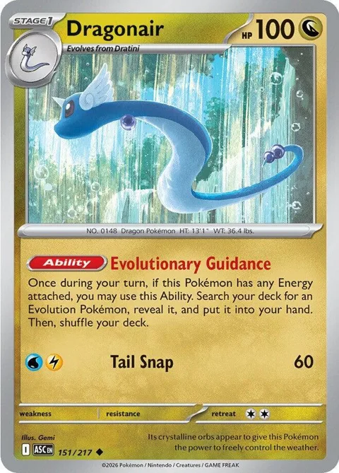 Dragonair #151/217 Pokémon card from Ascended Heroes