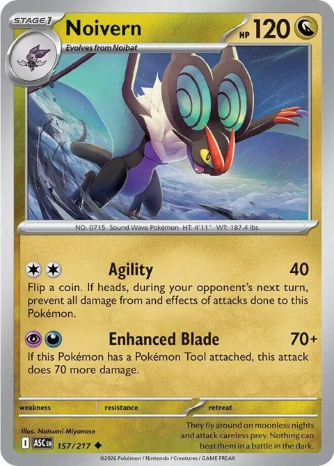 Noivern #157/217 Pokémon card from Ascended Heroes
