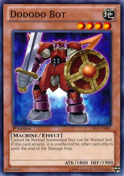 Dododo Bot CBLZ-EN001 Unlimited Yu-Gi-Oh card from Cosmo Blazer