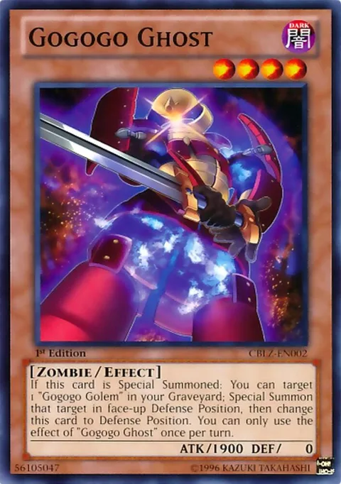 Gogogo Ghost CBLZ-EN002 1st Edition Yu-Gi-Oh card from Cosmo Blazer