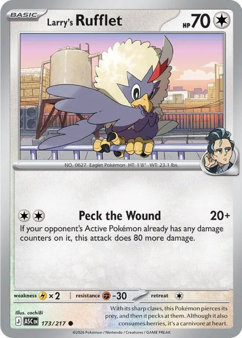 Larry's Rufflet #173/217 Pokémon card from Ascended Heroes