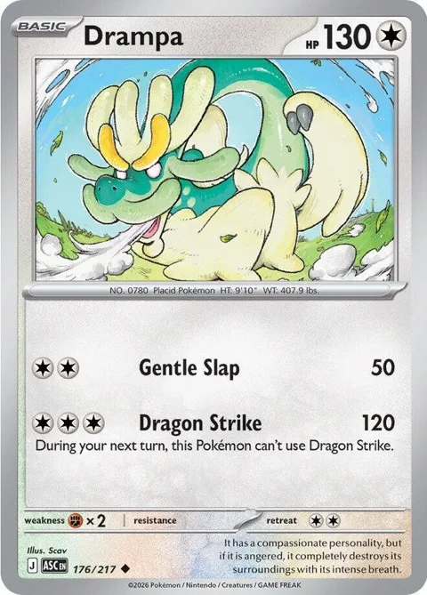 Drampa #176/217 Pokémon card from Ascended Heroes