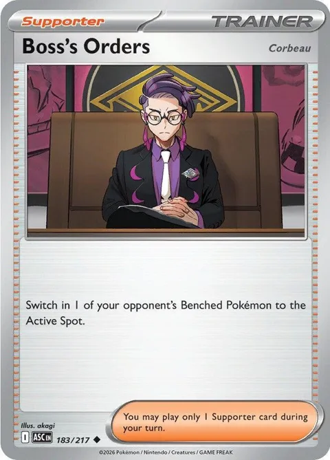 Boss's Orders [Corbeau] #183/217 Pokémon card from Ascended Heroes