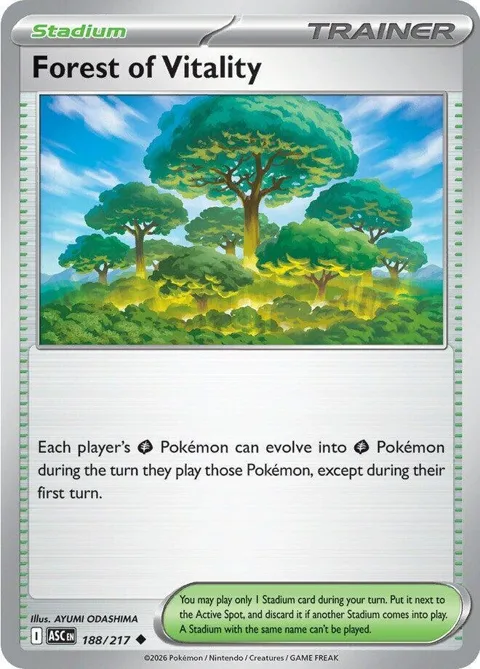 Forest of Vitality #188/217 Pokémon card from Ascended Heroes