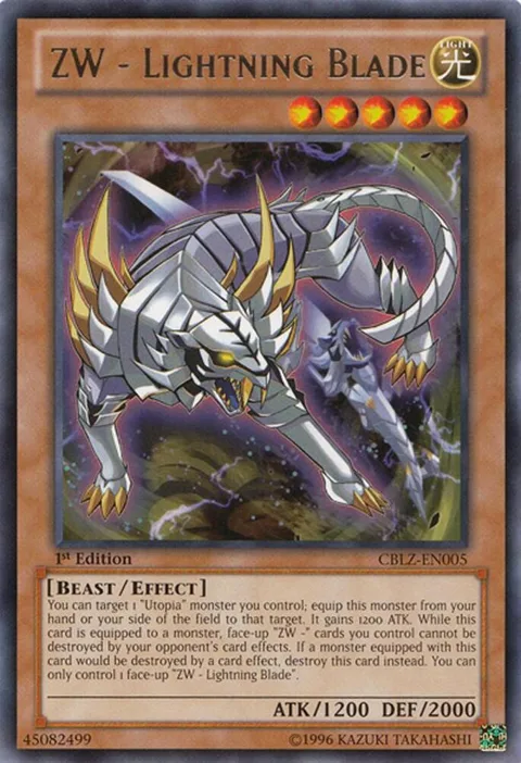 ZW - Lightning Blade CBLZ-EN005 1st Edition Yu-Gi-Oh card from Cosmo Blazer