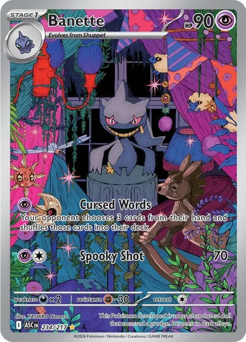 Banette #234/217 Holofoil Pokémon card from Ascended Heroes