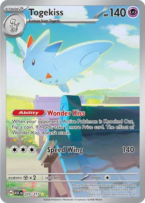 Togekiss #235/217 Holofoil Pokémon card from Ascended Heroes