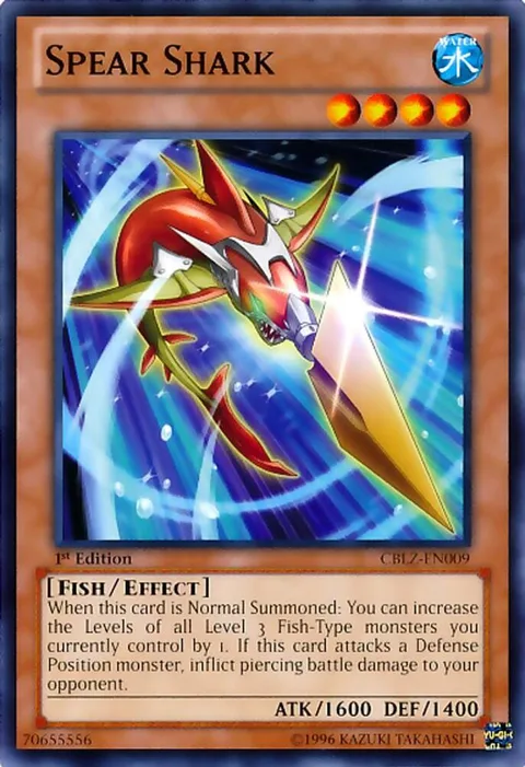 Spear Shark CBLZ-EN009 1st Edition Yu-Gi-Oh card from Cosmo Blazer