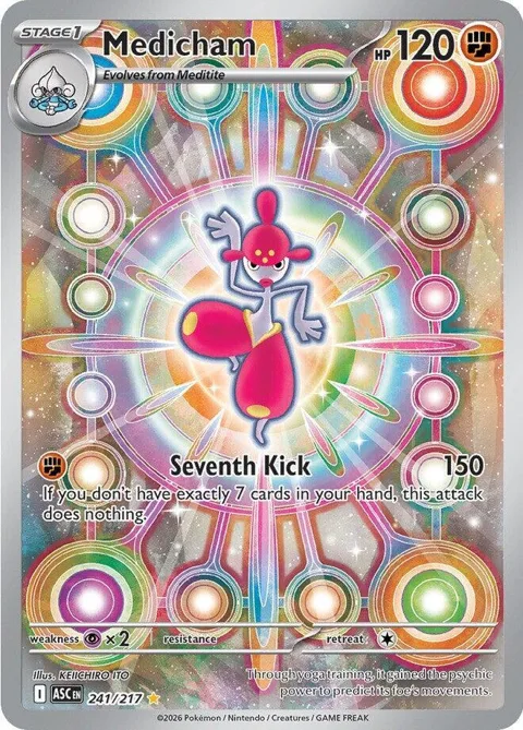 Medicham #241/217 Holofoil Pokémon card from Ascended Heroes