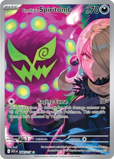 Cynthia's Spiritomb #244/217 Holofoil Pokémon card from Ascended Heroes