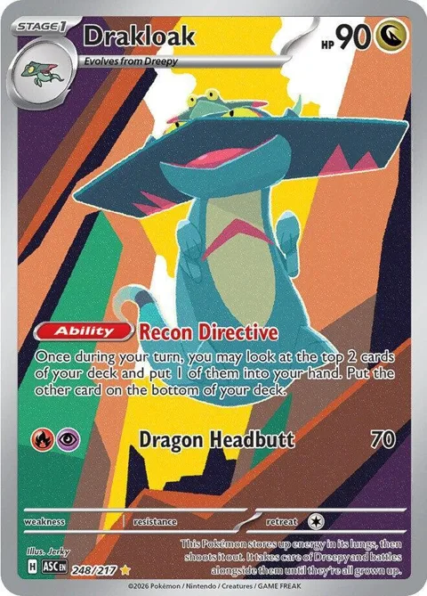 Drakloak #248/217 Holofoil Pokémon card from Ascended Heroes