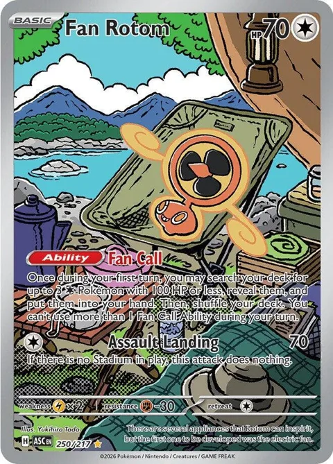 Fan Rotom #250/217 Holofoil Pokémon card from Ascended Heroes
