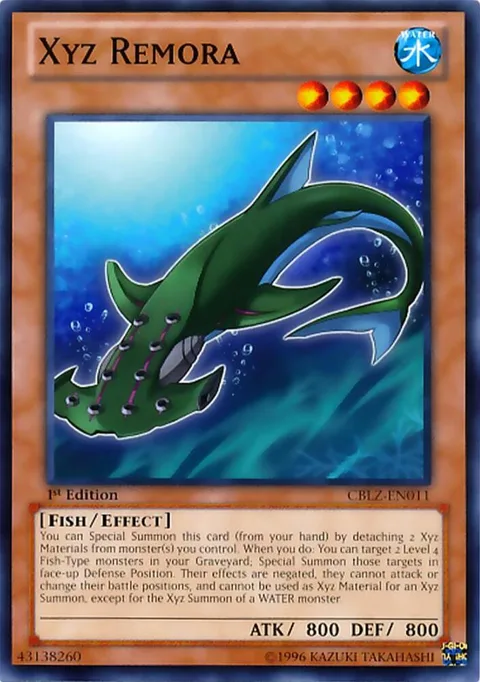 Xyz Remora CBLZ-EN011 1st Edition Yu-Gi-Oh card from Cosmo Blazer