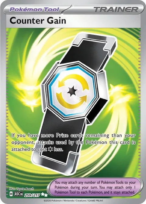 Counter Gain #259/217 Holofoil Pokémon card from Ascended Heroes