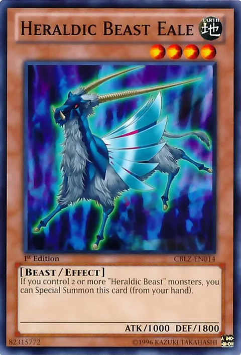 Heraldic Beast Eale CBLZ-EN014 Unlimited Yu-Gi-Oh card from Cosmo Blazer