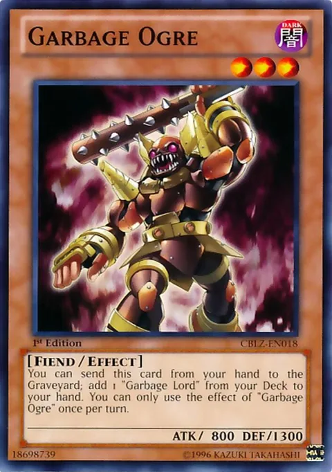 Garbage Ogre CBLZ-EN018 1st Edition Yu-Gi-Oh card from Cosmo Blazer