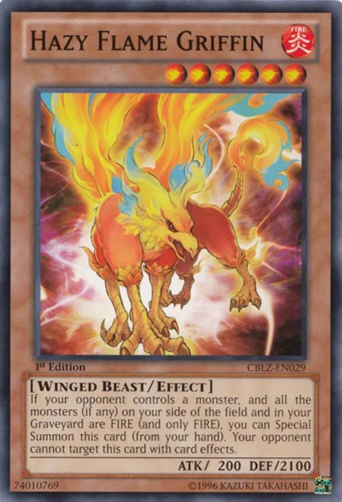 Hazy Flame Griffin CBLZ-EN029 1st Edition Yu-Gi-Oh card from Cosmo Blazer