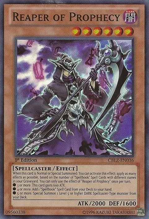 Reaper of Prophecy CBLZ-EN036 1st Edition Yu-Gi-Oh card from Cosmo Blazer