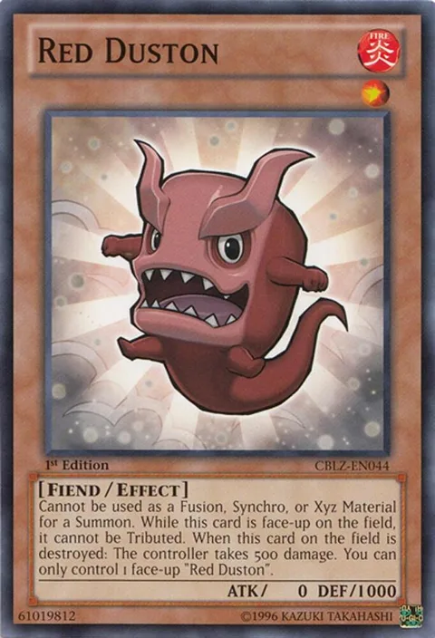 Red Duston CBLZ-EN044 Unlimited Yu-Gi-Oh card from Cosmo Blazer