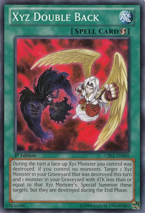 Xyz Double Back CBLZ-EN056 Yu-Gi-Oh card from Cosmo Blazer