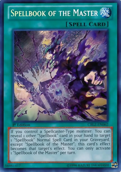 Spellbook of the Master CBLZ-EN062 1st Edition Yu-Gi-Oh card from Cosmo Blazer