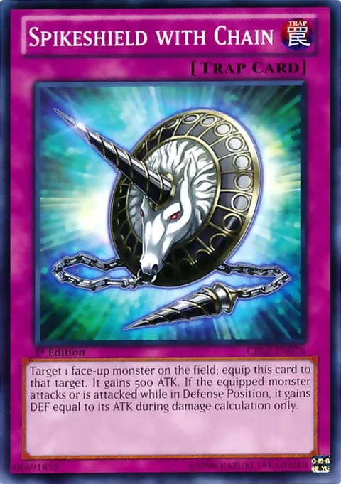 Spikeshield with Chain CBLZ-EN076 Yu-Gi-Oh card from Cosmo Blazer